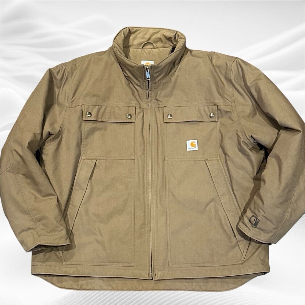 Carhartt Coat  100107 908 Canyon Brown Quick‎ Duck Woodward Work Jacket 2XL